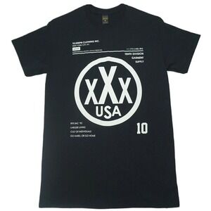 10 DEEP XXX USA Men Small Black T-Shirt Made in USA EUC